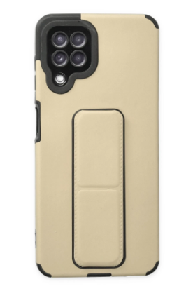 Newface Samsung Galaxy A22 Kılıf Mega Standlı Silikon - Gold resmi