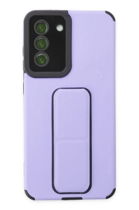 Newface Samsung Galaxy S21 FE Kılıf Mega Standlı Silikon - Lila resmi