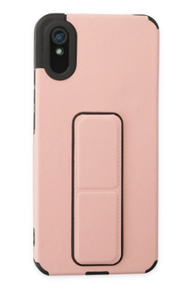Newface Xiaomi Redmi 9A Kılıf Mega Standlı Silikon - Pudra resmi