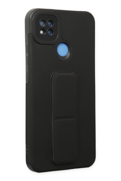 Newface Xiaomi Redmi 9C Kılıf Mega Standlı Silikon - Siyah resmi