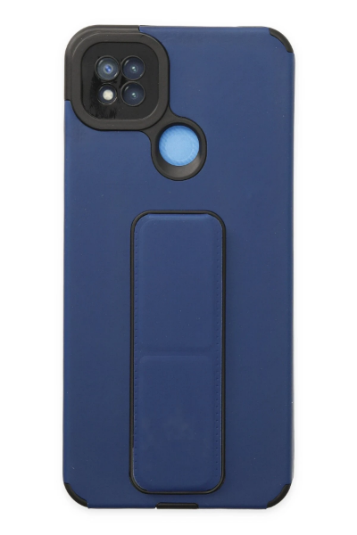 Newface Xiaomi Redmi 9C Kılıf Mega Standlı Silikon - Mavi resmi