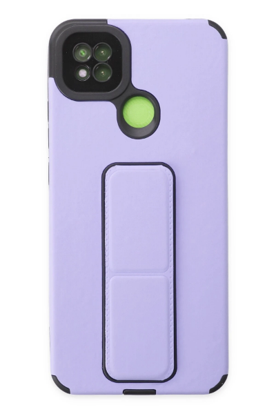 Newface Xiaomi Redmi 9C Kılıf Mega Standlı Silikon - Lila resmi