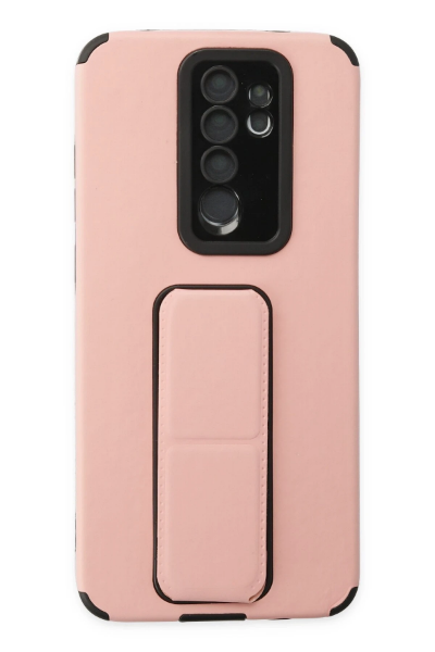 Newface Xiaomi Redmi Note 8 Pro Kılıf Mega Standlı Silikon - Pudra resmi