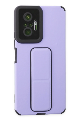 Newface Xiaomi Redmi Note 10 Pro Kılıf Mega Standlı Silikon - Lila resmi