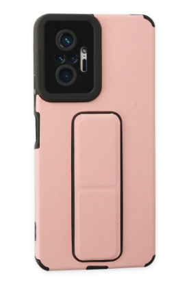Newface Xiaomi Redmi Note 10 Pro Kılıf Mega Standlı Silikon - Pudra resmi