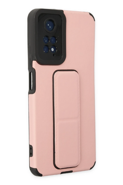 Newface Xiaomi Redmi Note 11 Kılıf Mega Standlı Silikon - Pudra resmi