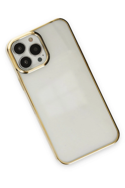 Newface iPhone 14 Pro Max Kılıf Element Silikon - Gold resmi