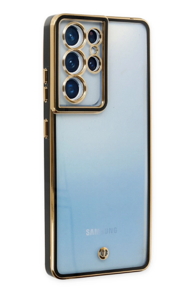 Newface Samsung Galaxy S21 Ultra Kılıf Liva Lens Silikon - Siyah resmi
