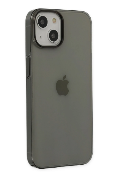 Newface iPhone 14 Plus Kılıf Pc Sert Şeffaf Kapak - Siyah resmi
