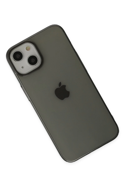 Newface iPhone 14 Plus Kılıf Pc Sert Şeffaf Kapak - Siyah resmi