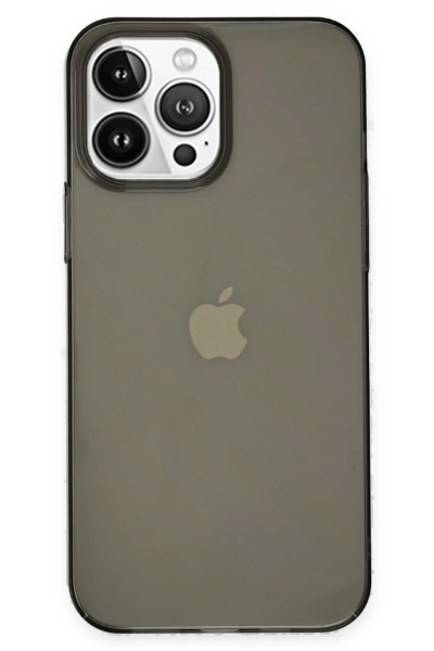 Newface iPhone 14 Pro Kılıf Pc Sert Şeffaf Kapak - Siyah resmi