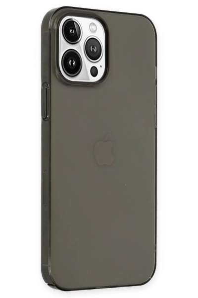 Newface iPhone 14 Pro Kılıf Pc Sert Şeffaf Kapak - Siyah resmi