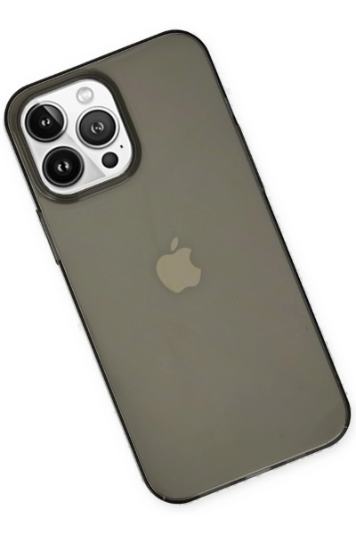 Newface iPhone 14 Pro Kılıf Pc Sert Şeffaf Kapak - Siyah resmi