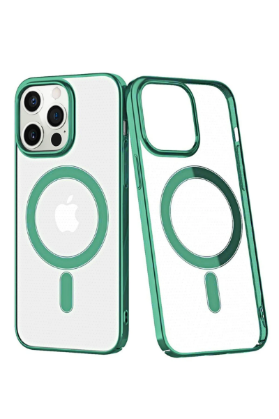Newface iPhone 12 Pro Max Kılıf Element Magneticsafe Sert Kapak - Köknar Yeşili resmi