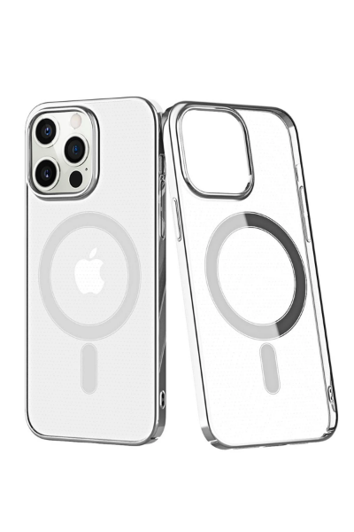 Newface iPhone 12 Pro Max Kılıf Element Magneticsafe Sert Kapak - Gümüş resmi