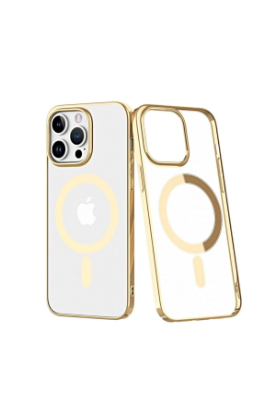 Newface iPhone 13 Pro Kılıf Element Magneticsafe Sert Kapak - Gold resmi