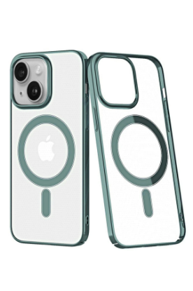 Newface iPhone 14 Plus Kılıf Element Magneticsafe Sert Kapak - Köknar Yeşili resmi