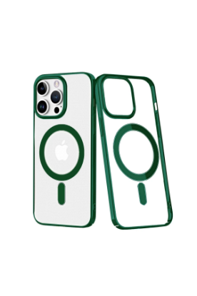 Newface iPhone 14 Pro Kılıf Element Magneticsafe Sert Kapak - Köknar Yeşili resmi