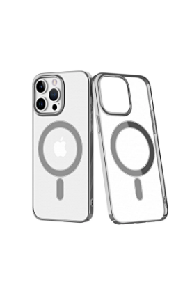Newface iPhone 14 Pro Kılıf Element Magneticsafe Sert Kapak - Gümüş resmi