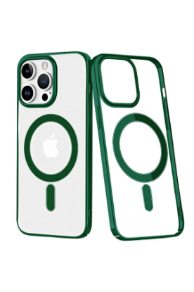 Newface iPhone 14 Pro Max Kılıf Element Magneticsafe Sert Kapak - Köknar Yeşili resmi