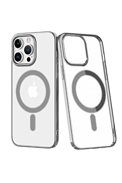 Newface iPhone 14 Pro Max Kılıf Element Magneticsafe Sert Kapak - Gümüş resmi
