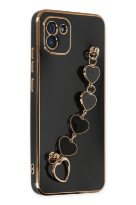 Newface Samsung Galaxy A03 Kılıf Esila Silikon - Siyah resmi