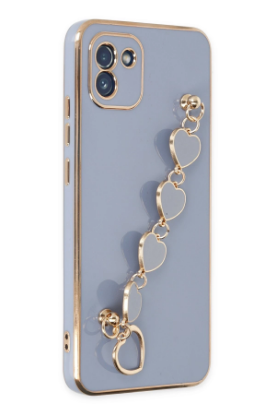 Newface Samsung Galaxy A03 Kılıf Esila Silikon - Gri resmi