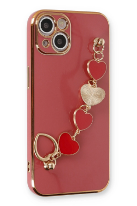 Newface iPhone 14 Plus Kılıf Esila Silikon - Kırmızı resmi