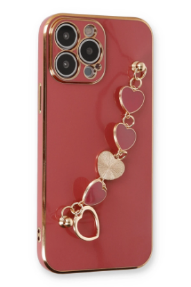 Newface iPhone 14 Pro Kılıf Esila Silikon - Kırmızı resmi