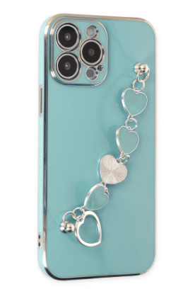 Newface iPhone 14 Pro Max Kılıf Esila Silikon - Su Yeşili resmi