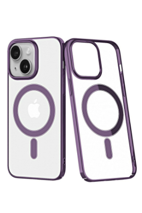 Newface iPhone 14 Plus Kılıf Element Magneticsafe Sert Kapak - Mor resmi