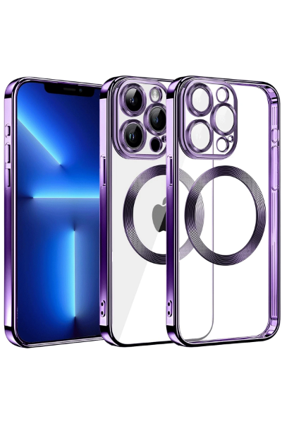 Newface iPhone 13 Pro Max Kılıf Slot Silikon - Mor resmi