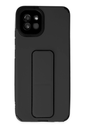 Newface Samsung Galaxy A03 Kılıf Mega Standlı Silikon - Siyah resmi