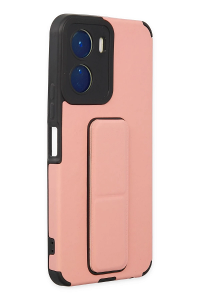 Newface Vivo Y16 Kılıf Mega Standlı Silikon - Pudra resmi