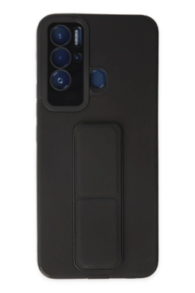 Newface Tecno Pova Neo Kılıf Mega Standlı Silikon - Siyah resmi