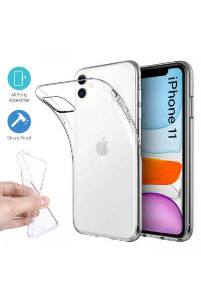 Newface iPhone 11 Kılıf Lüx Şeffaf Silikon resmi