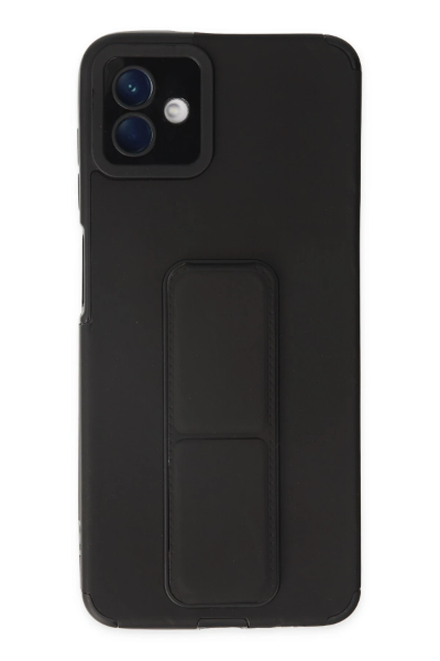 Newface Samsung Galaxy A04 Kılıf Mega Standlı Silikon - Siyah resmi