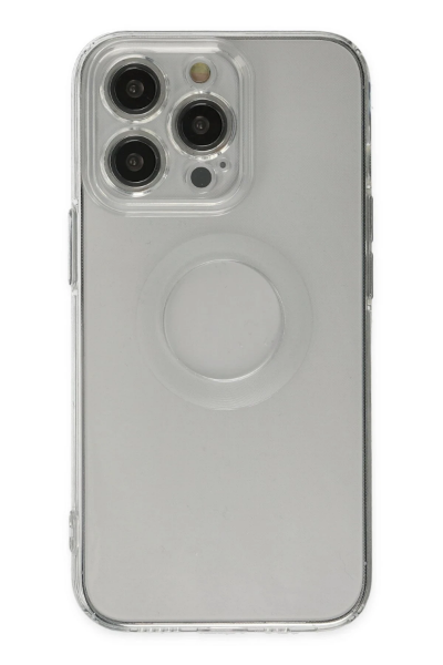 Newface iPhone 14 Pro Kılıf Santa Lens Silikon - Şeffaf resmi