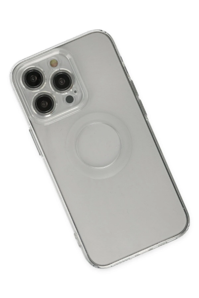 Newface iPhone 14 Pro Kılıf Santa Lens Silikon - Şeffaf resmi