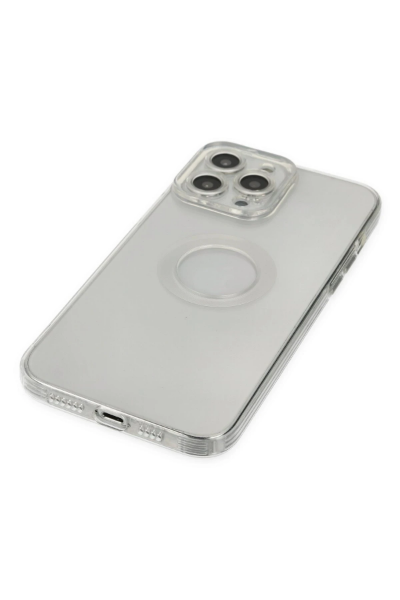Newface iPhone 14 Pro Max Kılıf Santa Lens Silikon - Şeffaf resmi