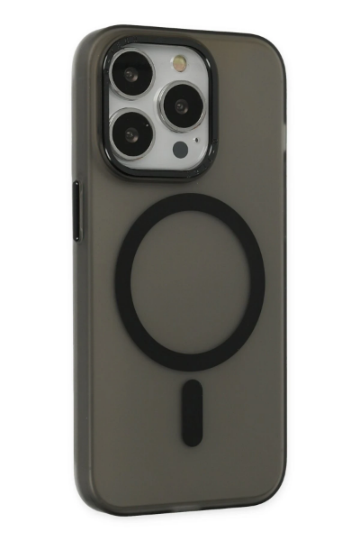 Newface iPhone 14 Pro Kılıf Lodos Magneticsafe Mat Kapak - Siyah resmi