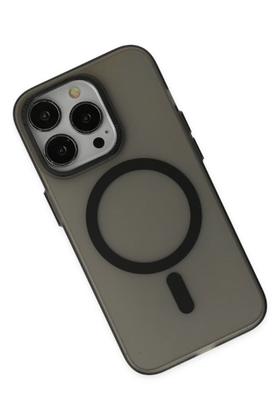 Newface iPhone 14 Pro Kılıf Lodos Magneticsafe Mat Kapak - Siyah resmi