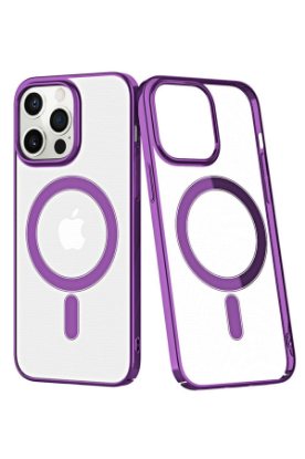 Newface iPhone 12 Pro Max Kılıf Element Magneticsafe Sert Kapak - Derin Mor resmi