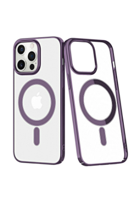 Newface iPhone 13 Pro Kılıf Element Magneticsafe Sert Kapak - Derin Mor resmi