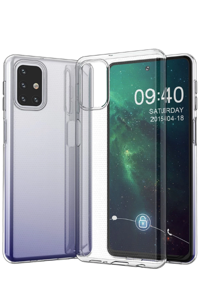 Newface Samsung Galaxy M31S Kılıf Lüx Şeffaf Silikon resmi