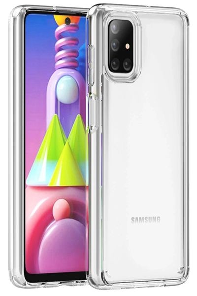 Newface Samsung Galaxy M51 Kılıf Lüx Şeffaf Silikon resmi