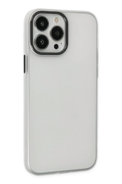 Newface iPhone 13 Pro Max Kılıf Modos Metal Kapak - Şeffaf resmi