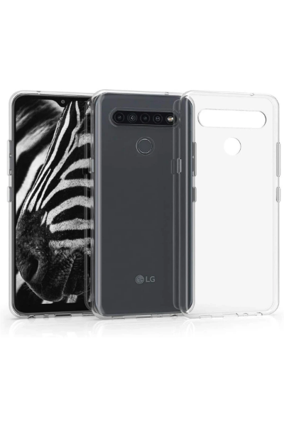 Newface LG K41S Kılıf Lüx Şeffaf Silikon - Şeffaf resmi