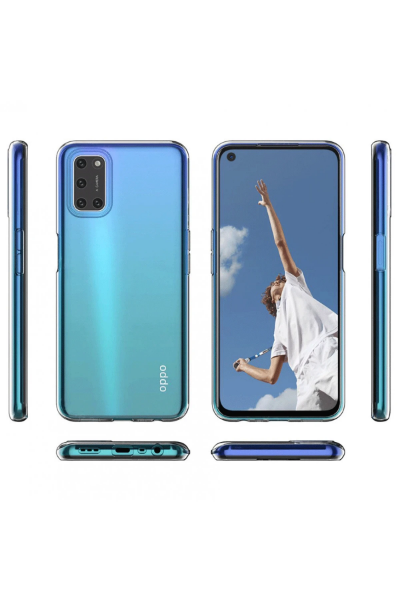 Newface Oppo A52 Kılıf Lüx Şeffaf Silikon resmi