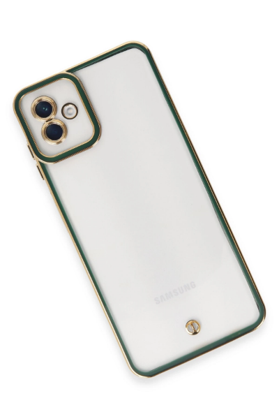 Newface Samsung Galaxy A04 Kılıf Liva Lens Silikon - Yeşil resmi